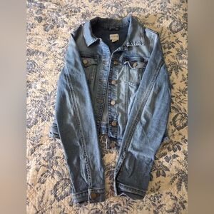 Denim Jacket with Button Closure